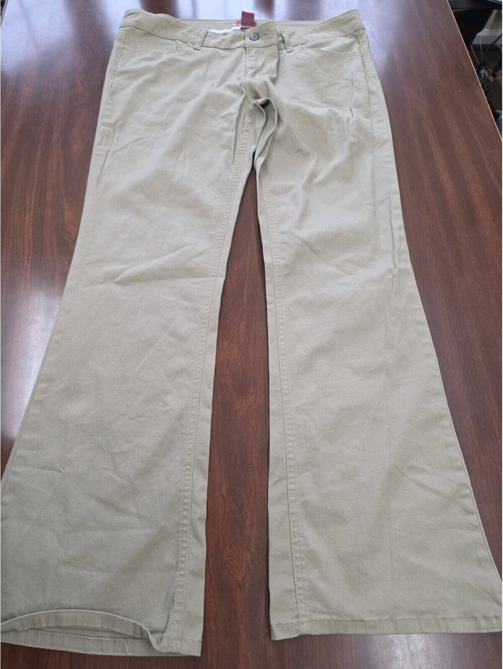 Dickies Khaki Straight Leg Work Pants Womens Size 17 Stretch Twill Uniform